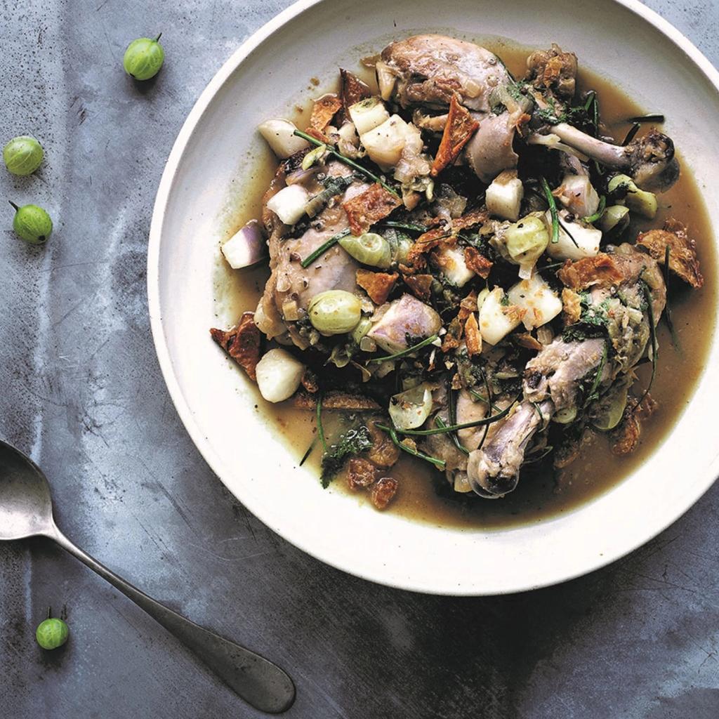 Kylling med stikkelsbær