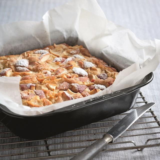 Havrekage med æbler