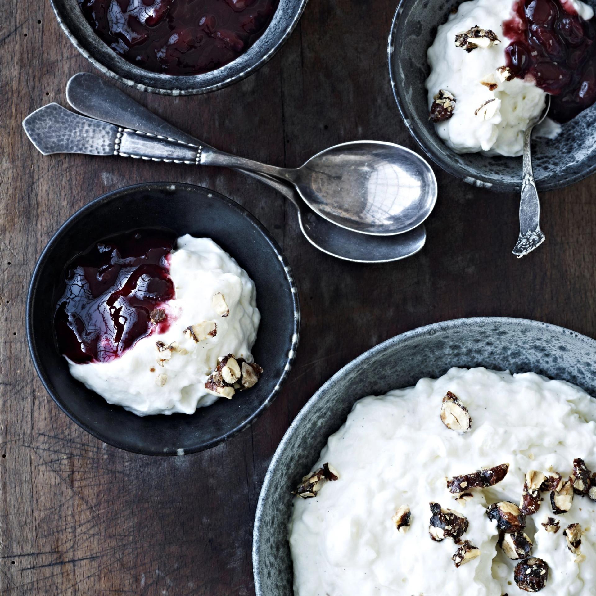 Risalamande med letristede mandler