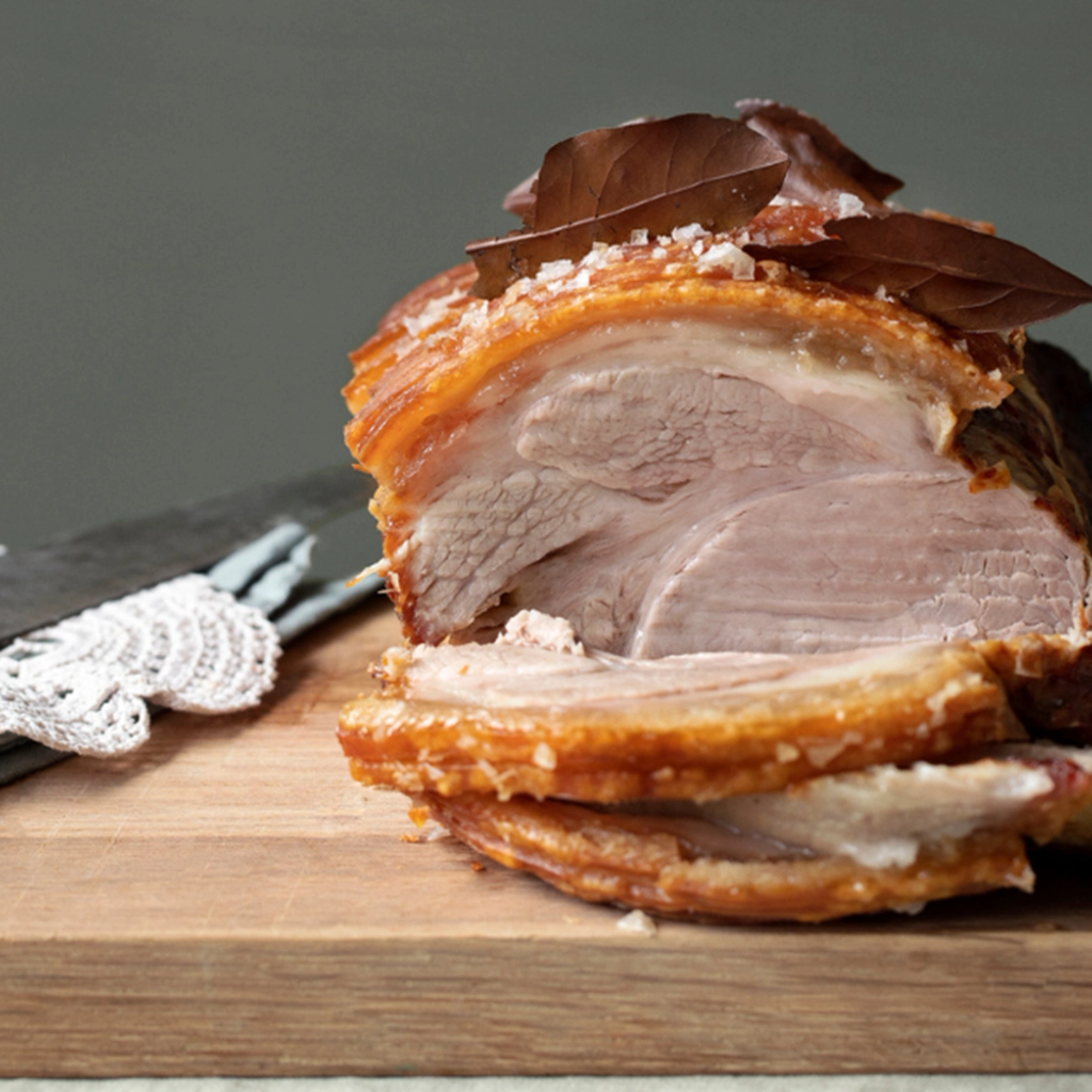 Kamsteg med sprøde svær