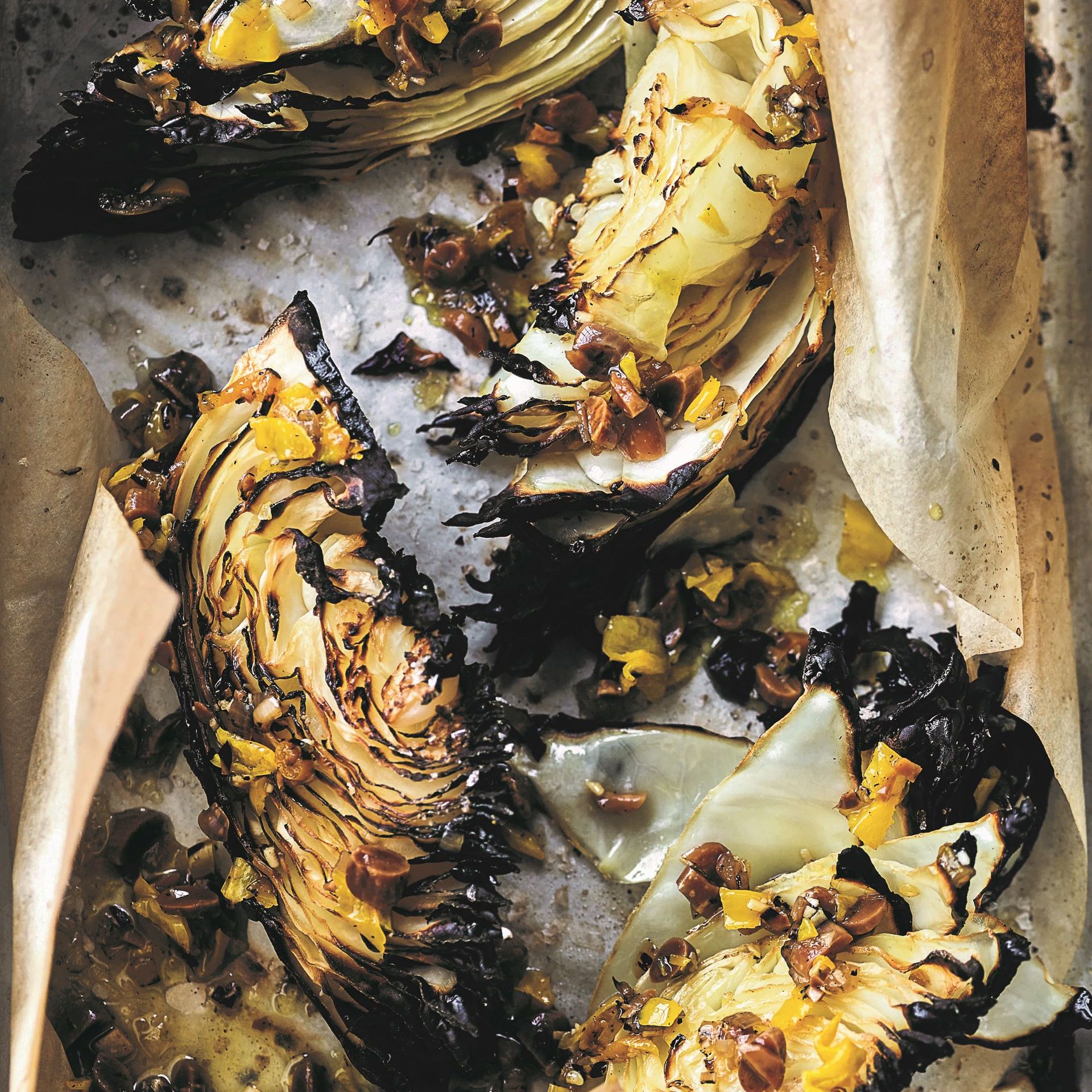 Bagt hvidkål med habanerosalsa