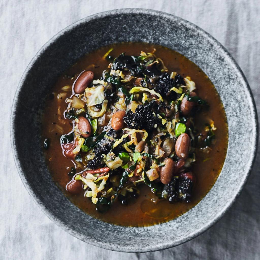 Ribollita med palmekål og bønner