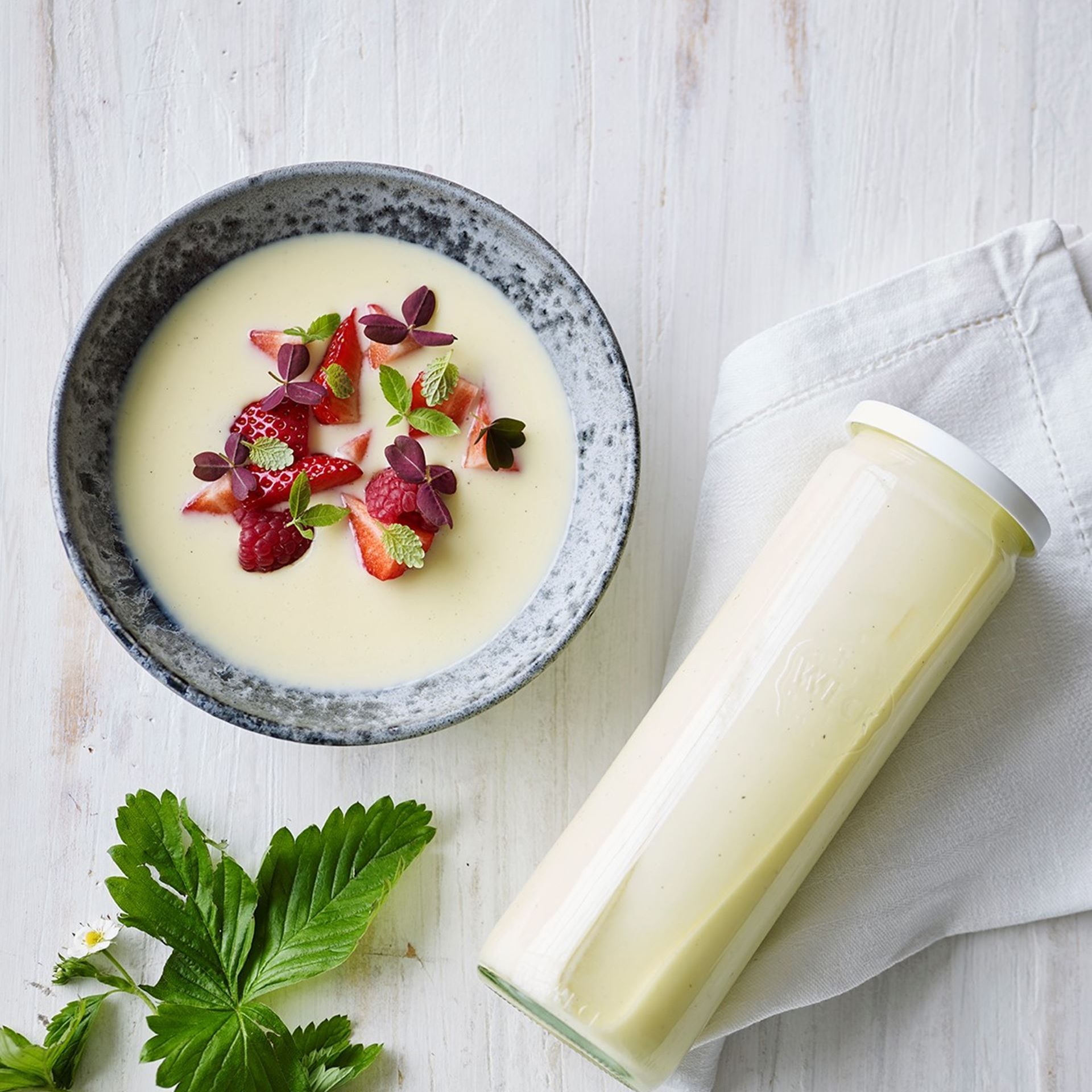 Hjemmelavet koldskål med citron og ymer