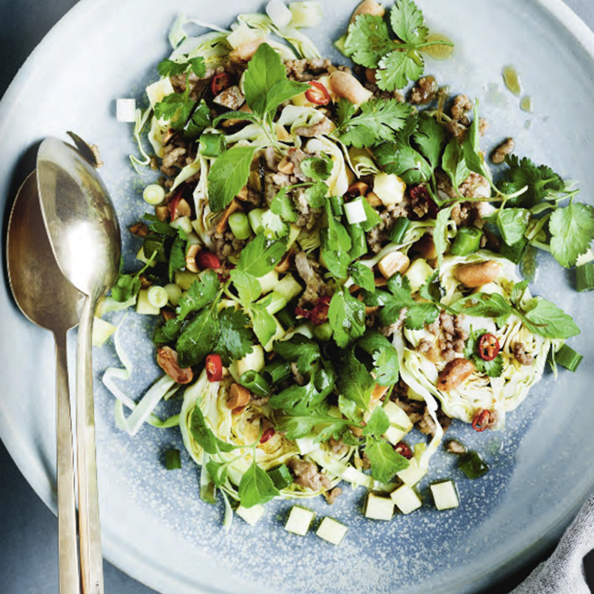 Thaisalat med svinekød