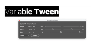 Screenshot from the Variable Fon Tween