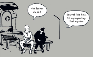 Detail from Ronja Berge’s 2023 graphic novel, Hvis det ikke brenner.