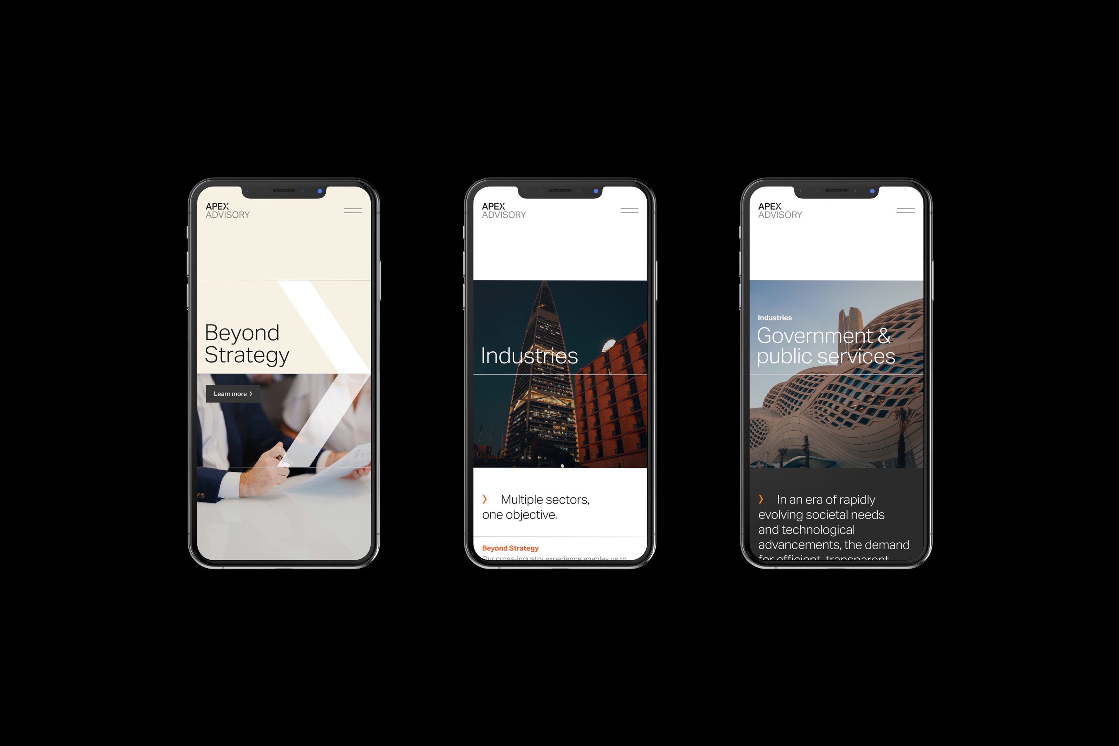 APEX mobile website