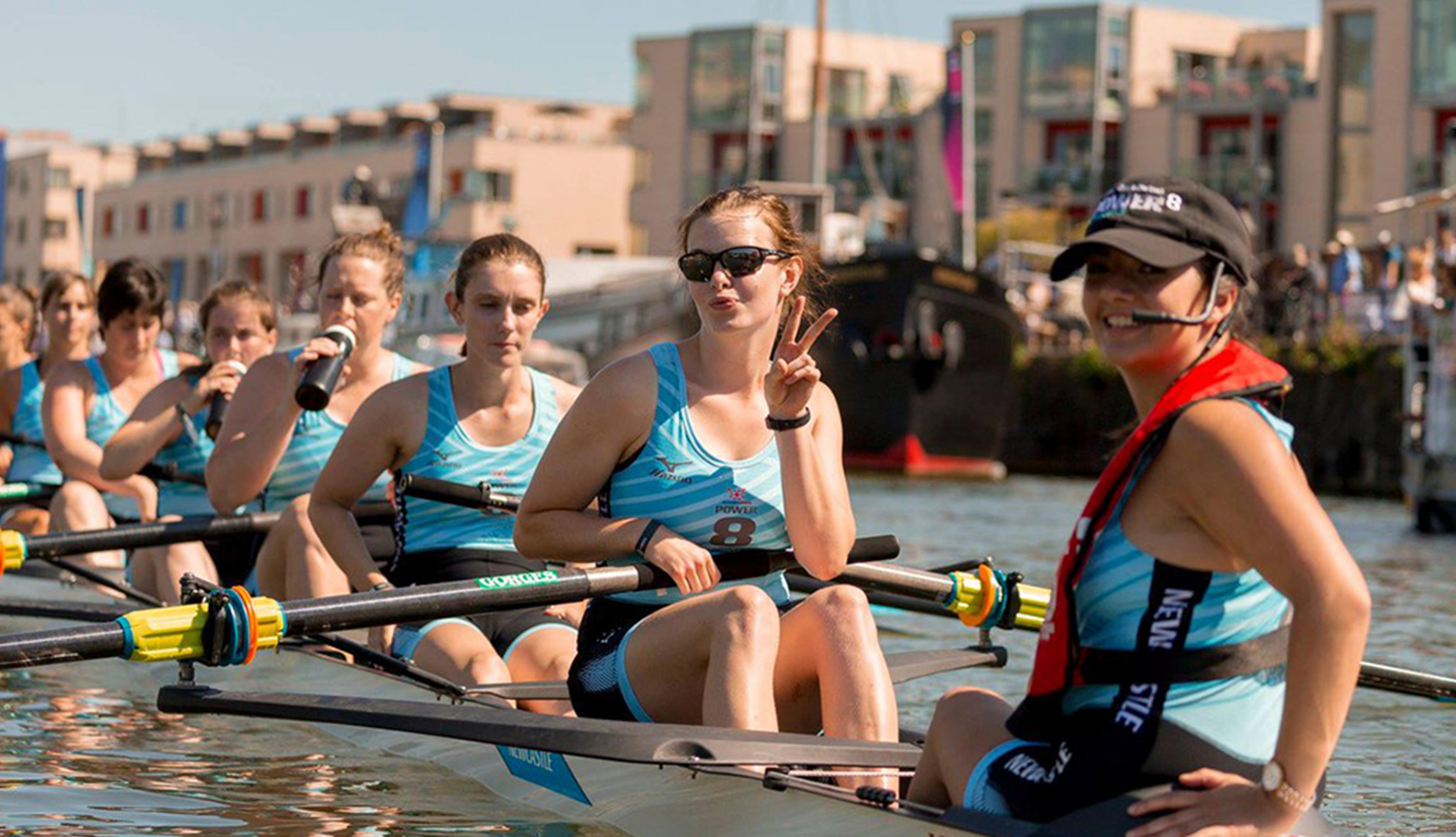 Power8 participants rowing