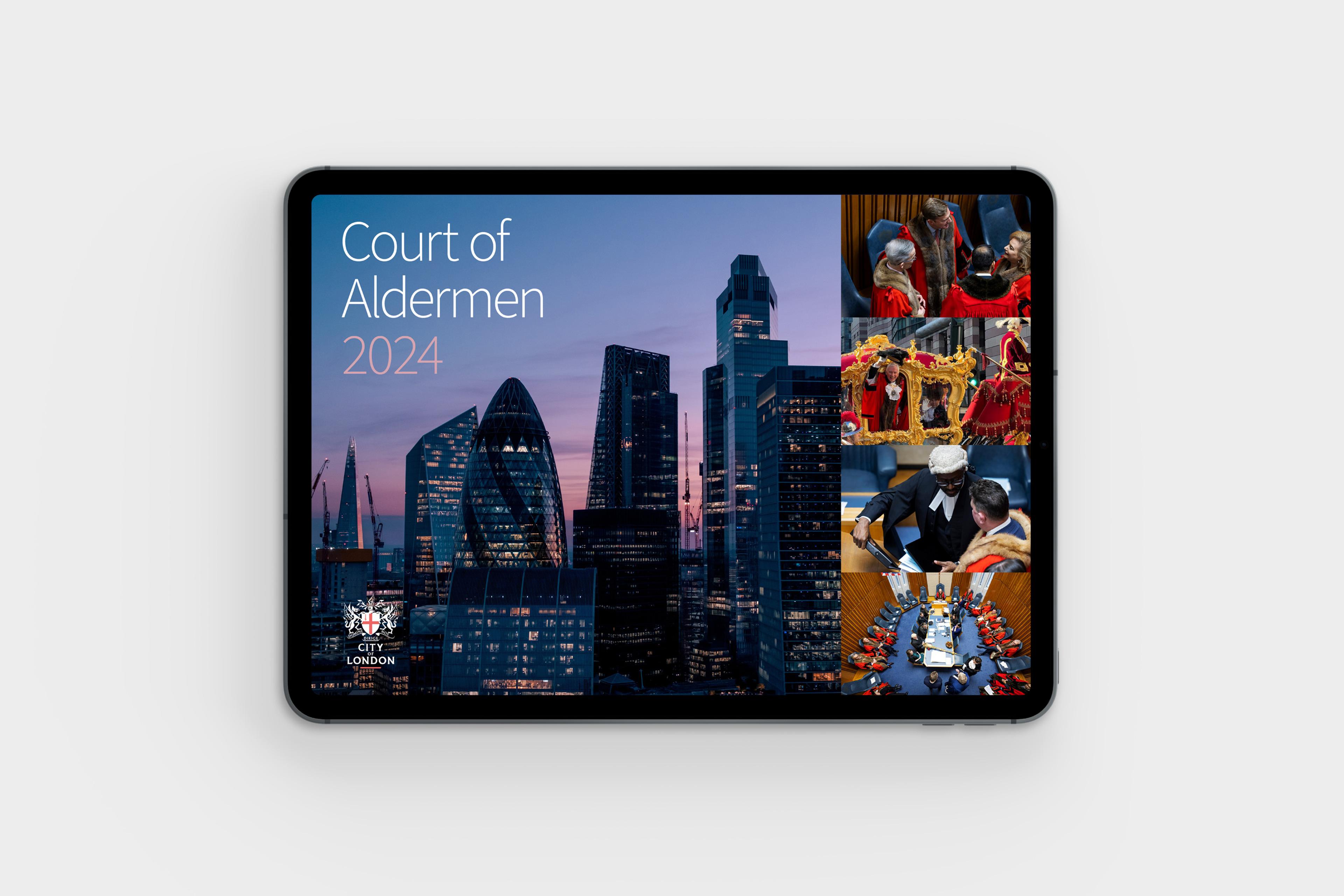 Court of Aldermen tablet Court of Aldermen presentation tablet