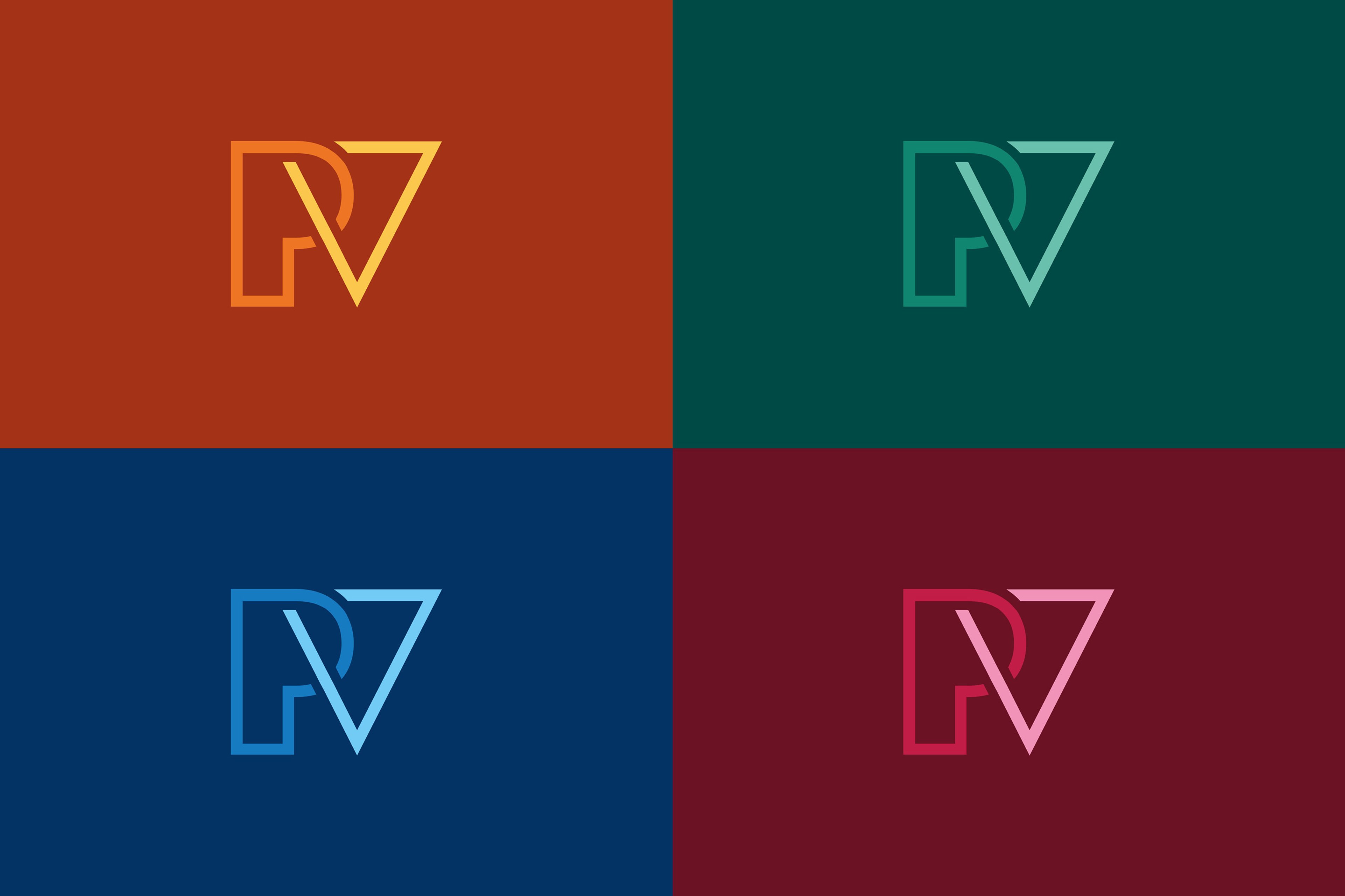 Purposeful Ventures monogram in various colours