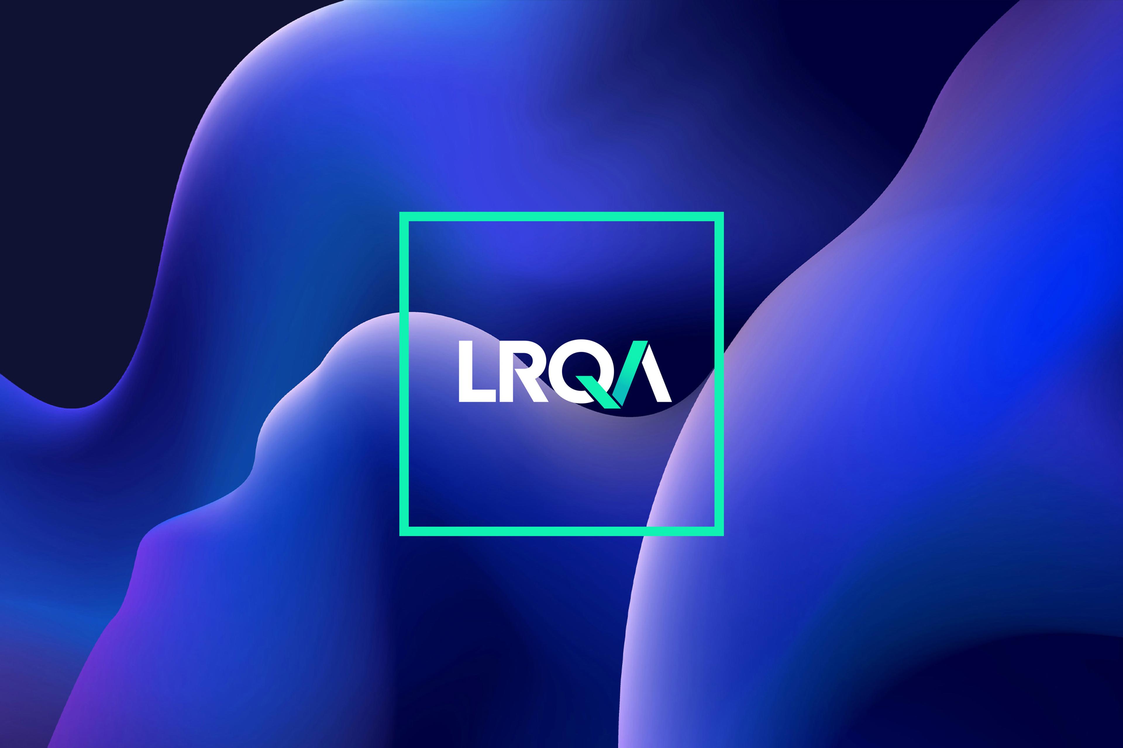 LRQA logo LRQA logo on a purple background