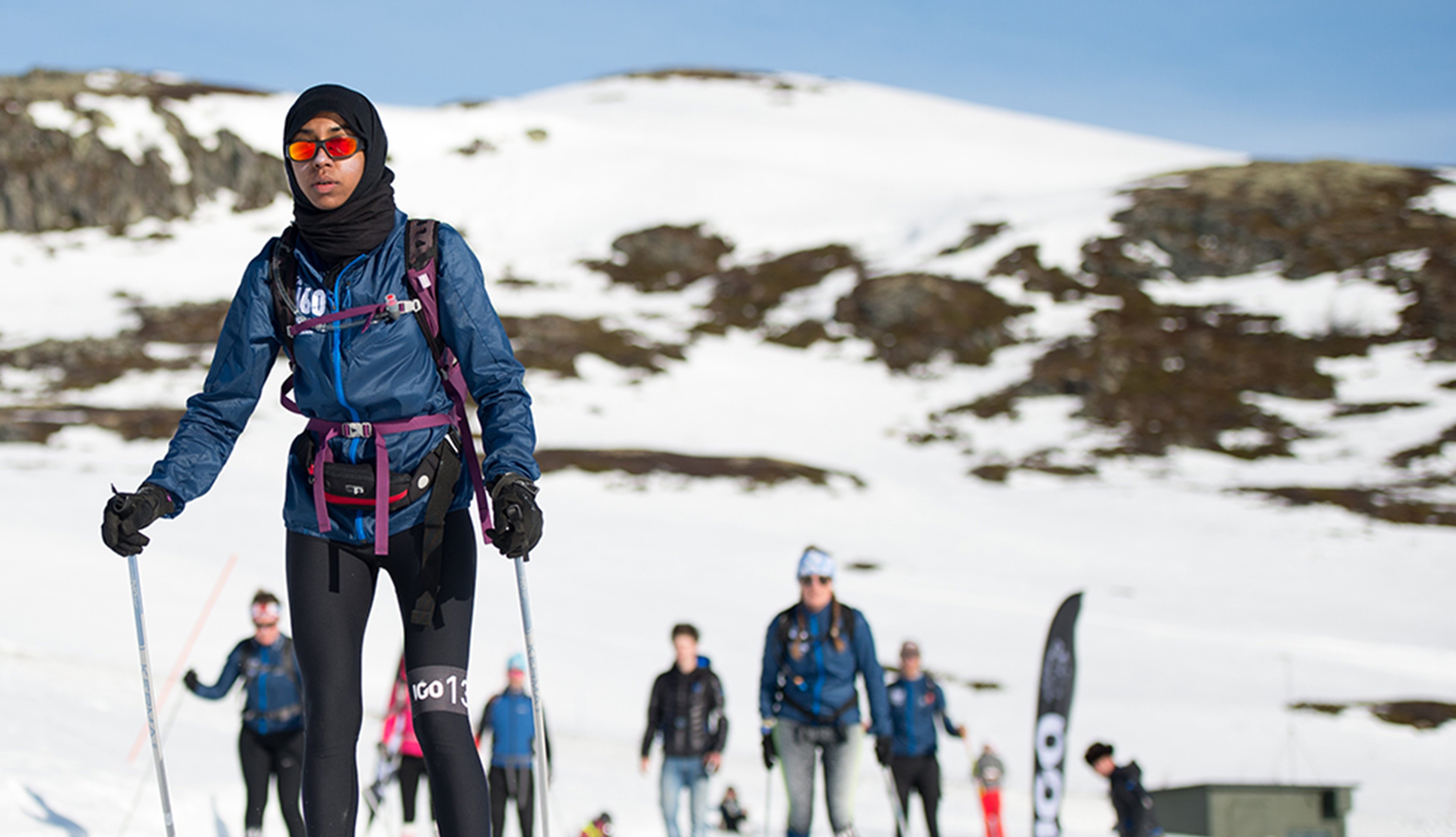 IGO participant on a mountain