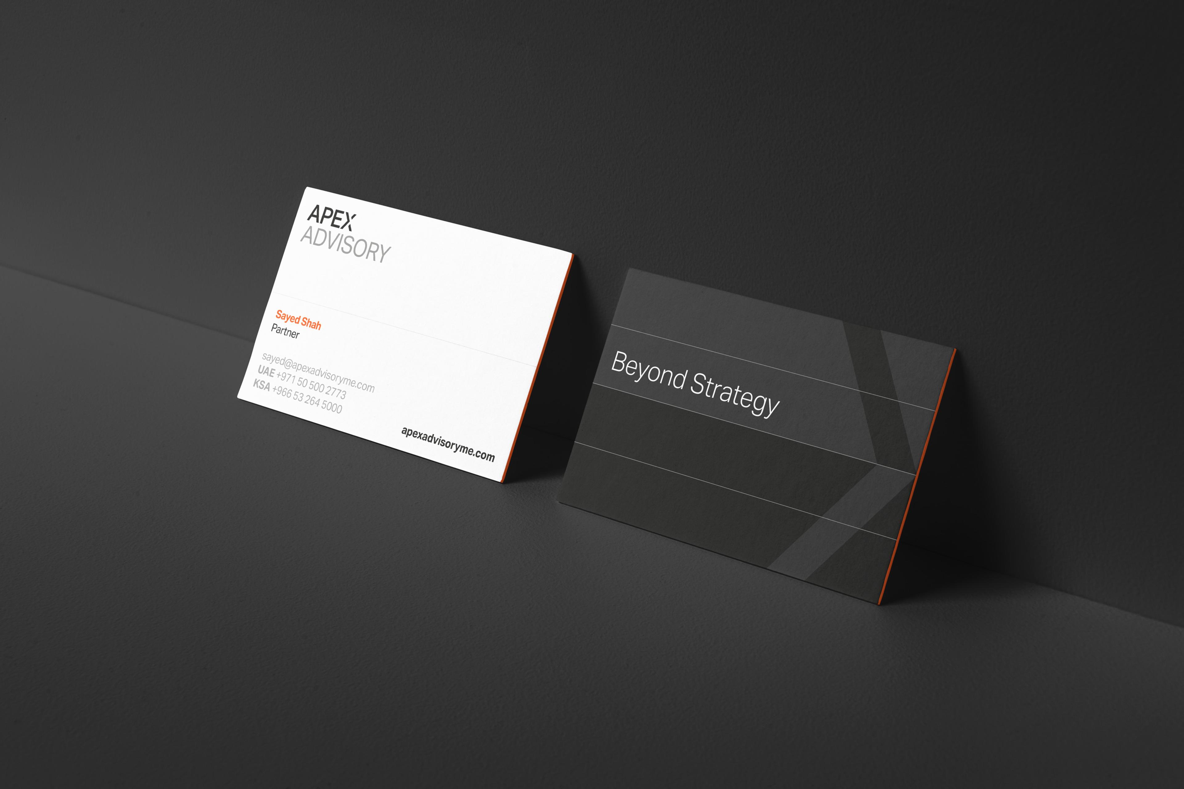 APEX ADVISORY business cards APEX ADVISORY business cards