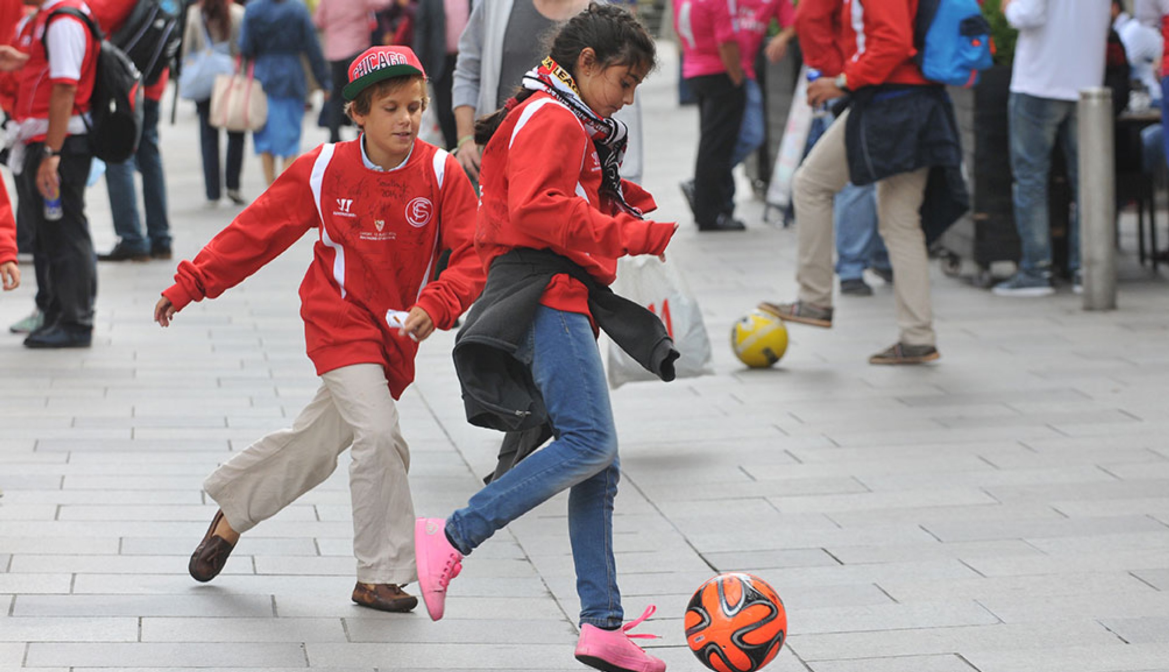 UEFA Super Cup UEFA Super Cup children playing