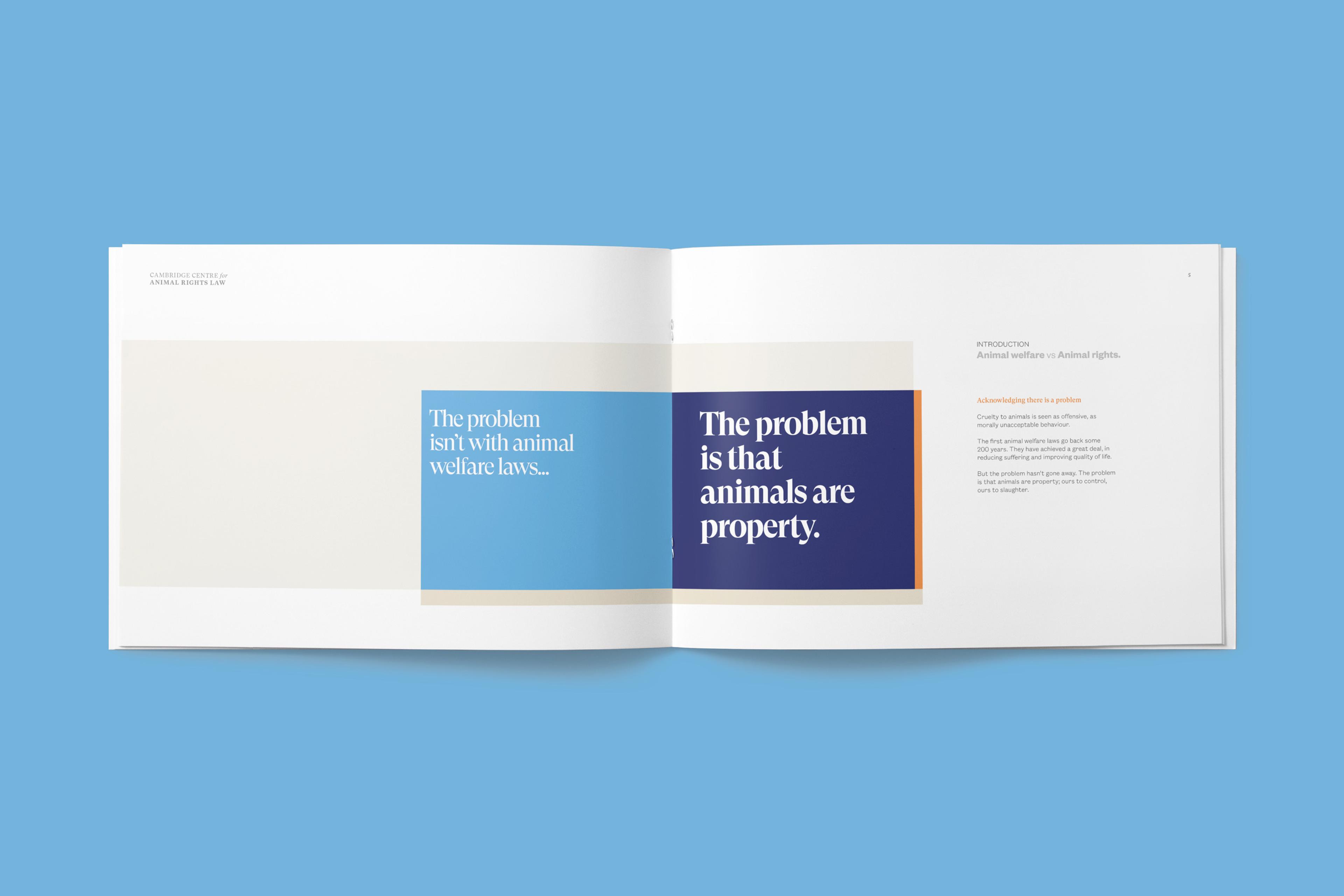 Cambridge Centre for Animal Rights Law brochure spread