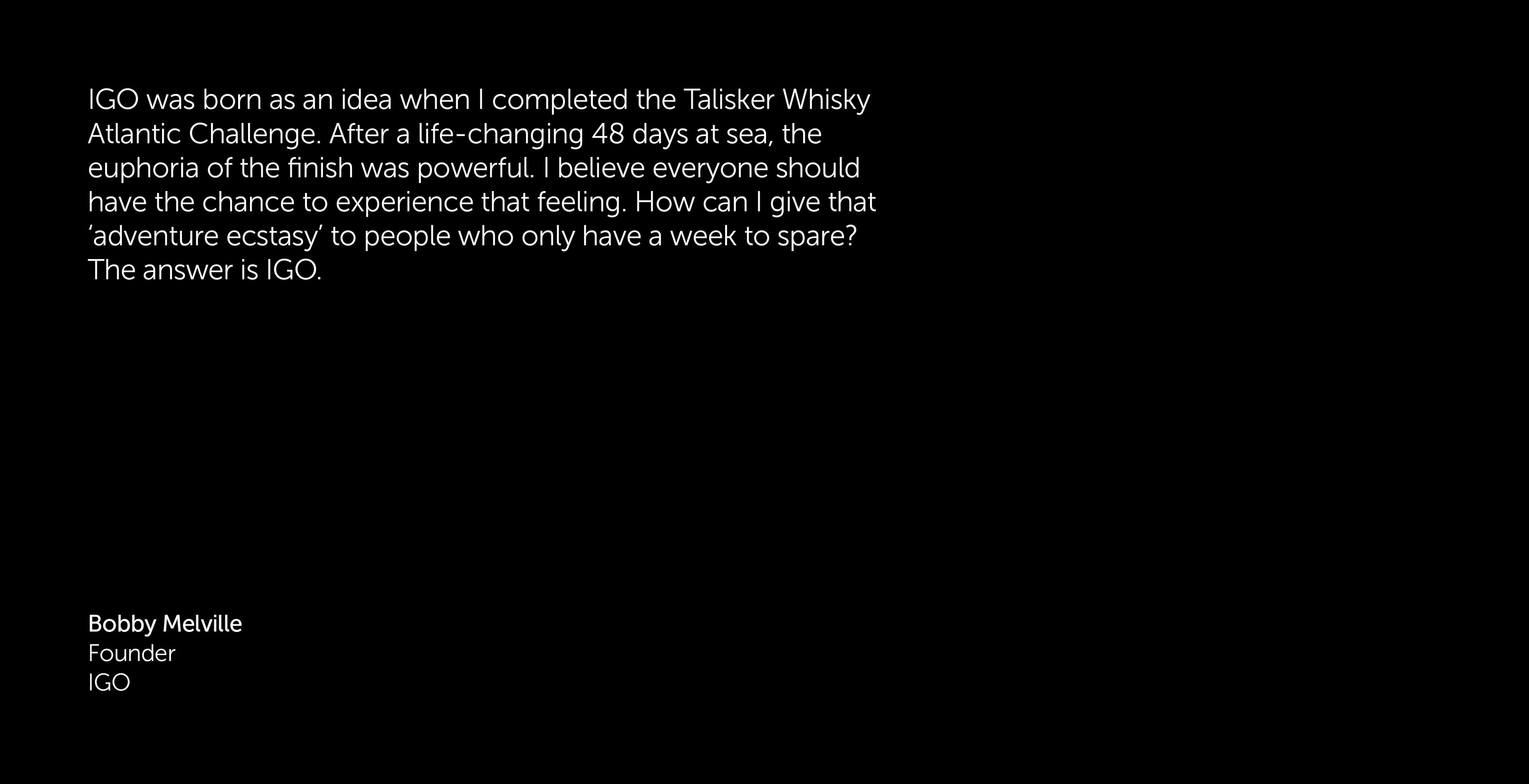 IGO quote IGO founder quote