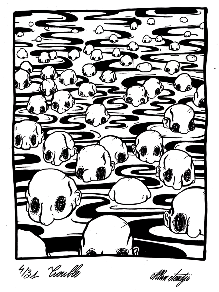 Inktober 2025, jour 4, Trouble