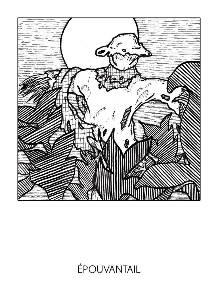 Inktober 2024, jour 25, Épouvantail