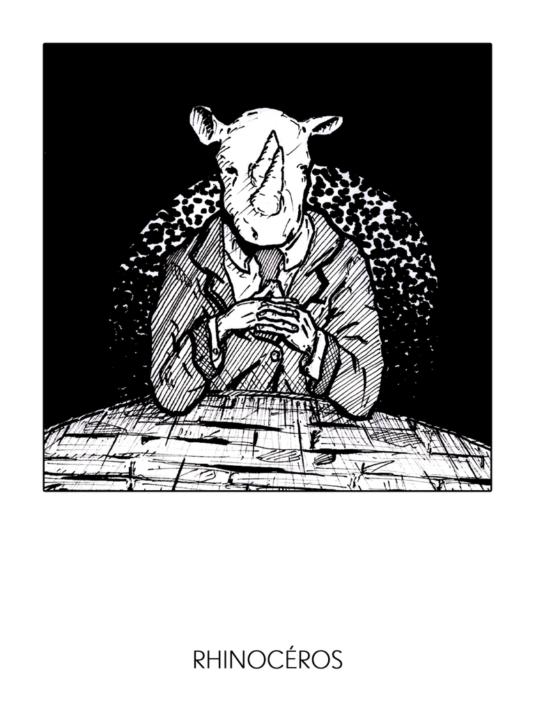 Inktober 2024, jour 21, Rhinocéros