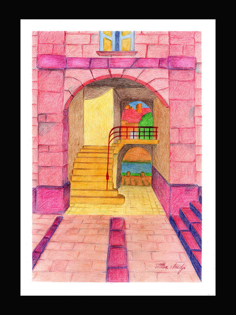crayons de couleur - Passage Place de la Révolution