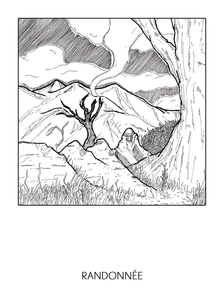 Inktober 2024, jour 6, Randonnée