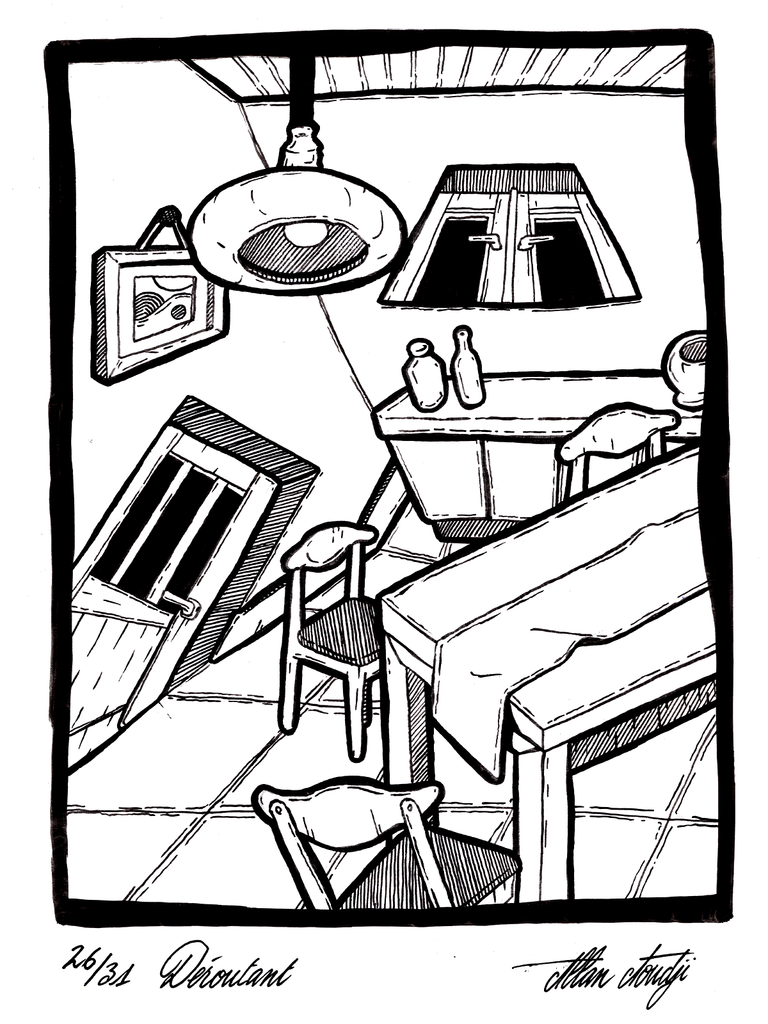 Inktober 2025, jour 26, Déroutant