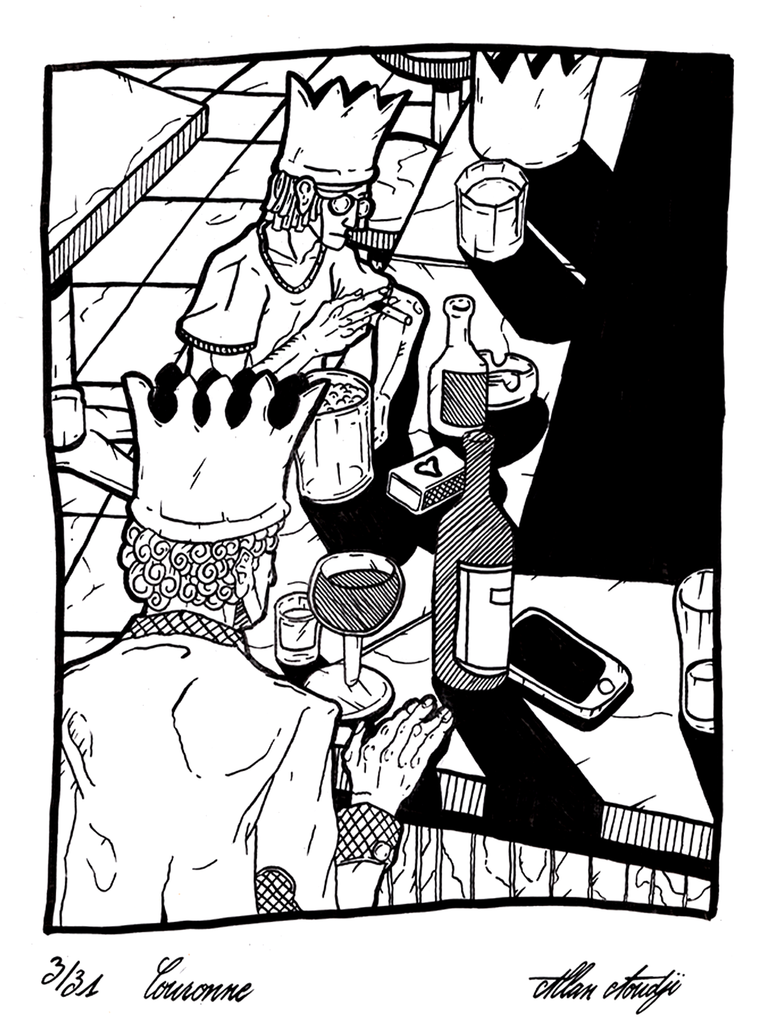 Inktober 2025, jour 3, Couronne