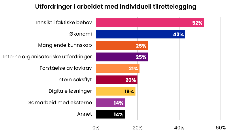 Hvilke utfordringer møter din enhet i arbeidet med individuell tilrettelegging?
