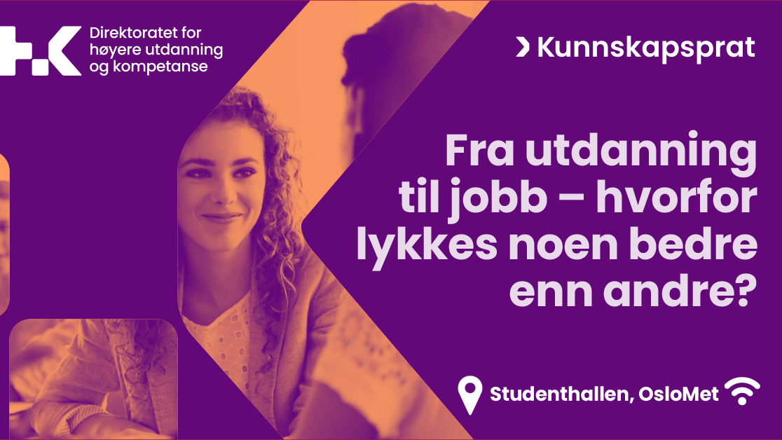 Plakat som viser kvinne som smiler