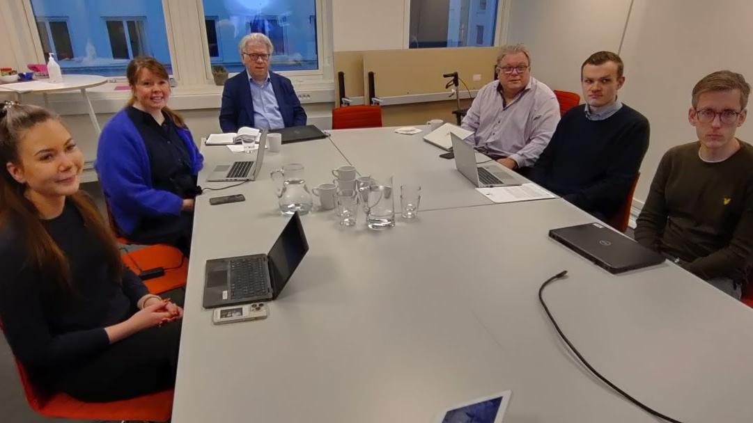 Fra venstre: Julie Marie Næss, Hilde Ruus (nestleder), Ernst Nordtveit (leder), Frode Randal, Tobias Brynildsen Øvstedal og Fredrik Boksasp.