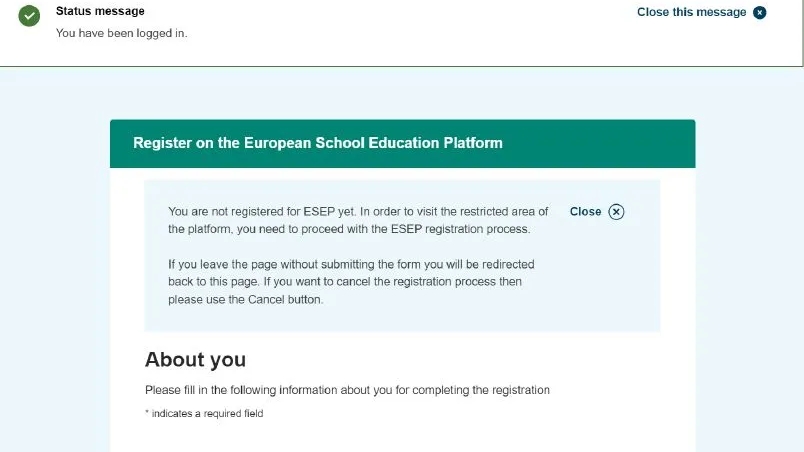 Skjermbilde av deler av en nettside