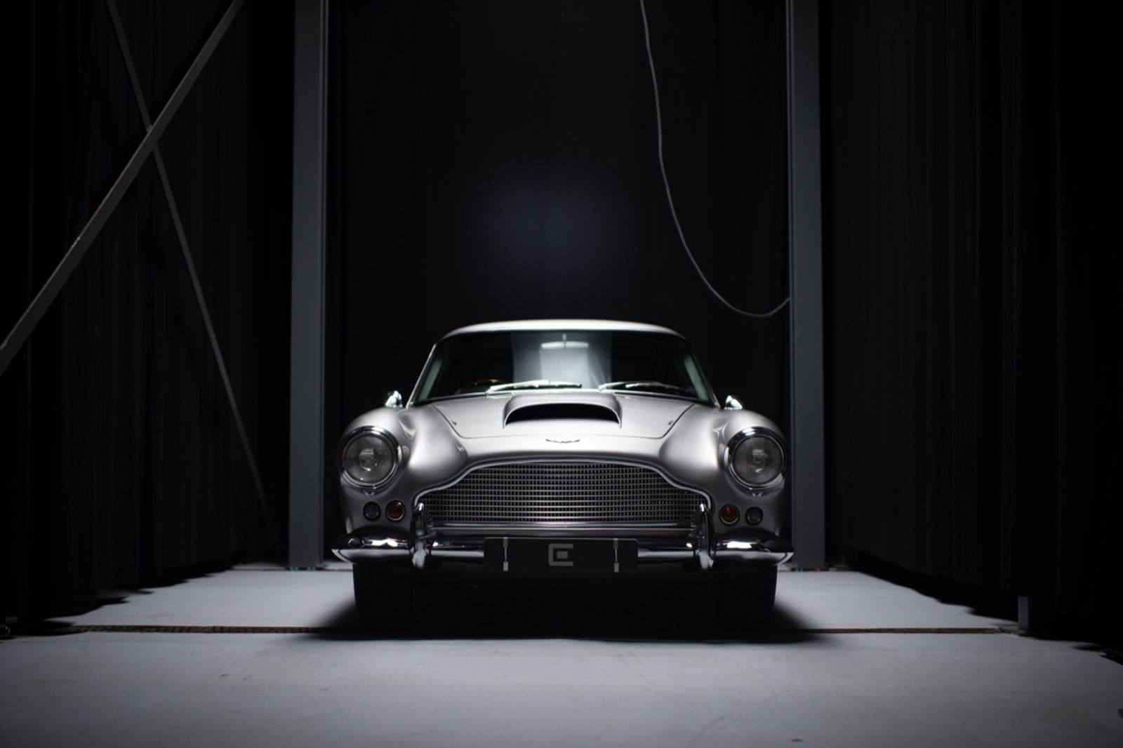 Paint correction in progress on an Aston Martin DB5 at Charlie Detailing Utrecht