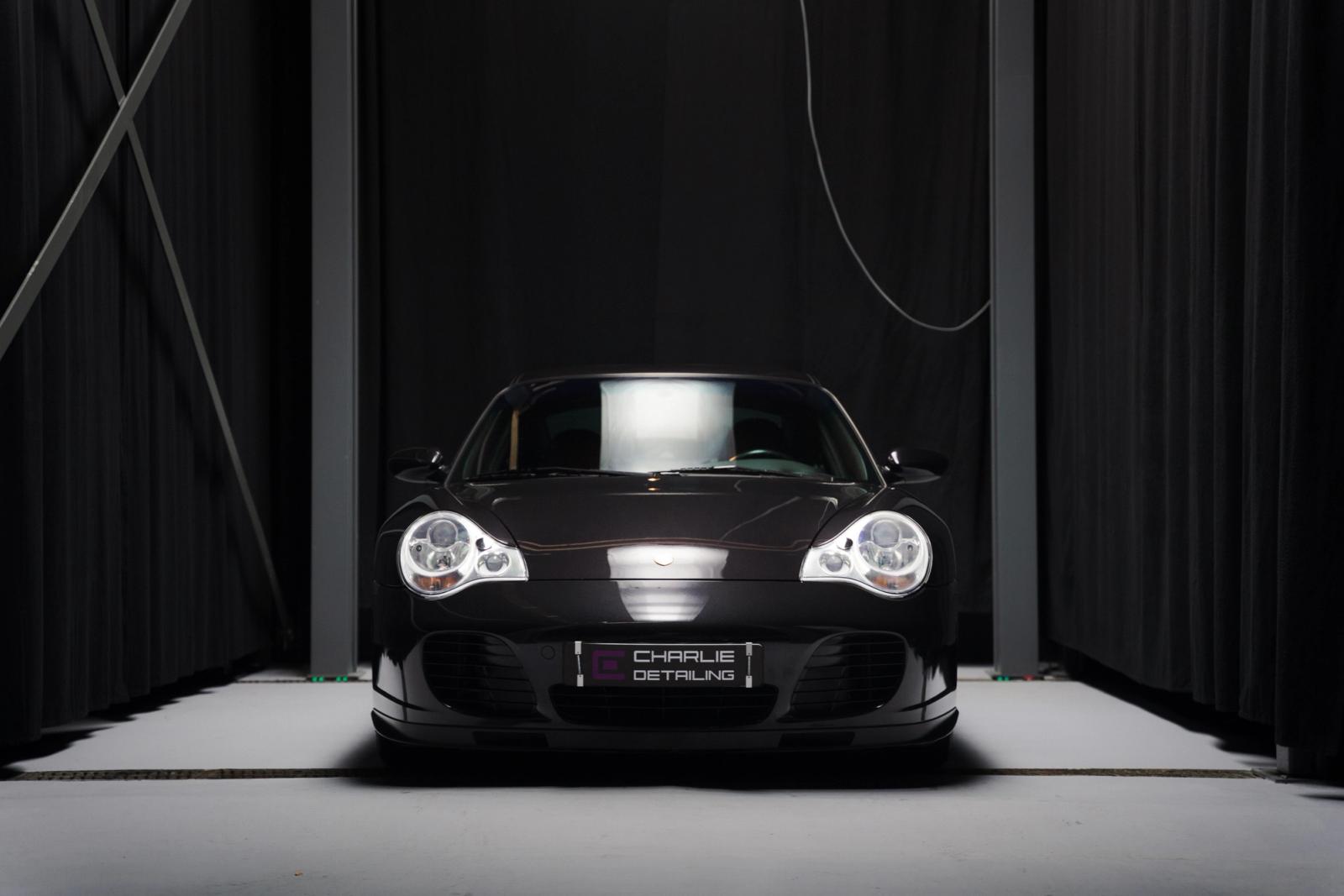 Porsche 996 Turbo in the climate-controlled Charlie Detailing studio in Utrecht