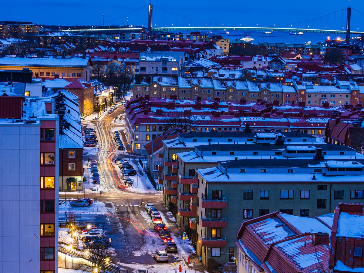 översiktsbild av en stad