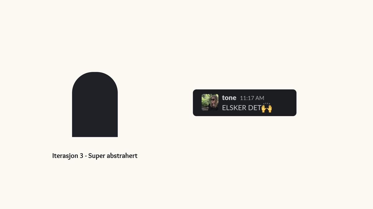 Helt minimalistisk dør, Tone sier: Elsker det