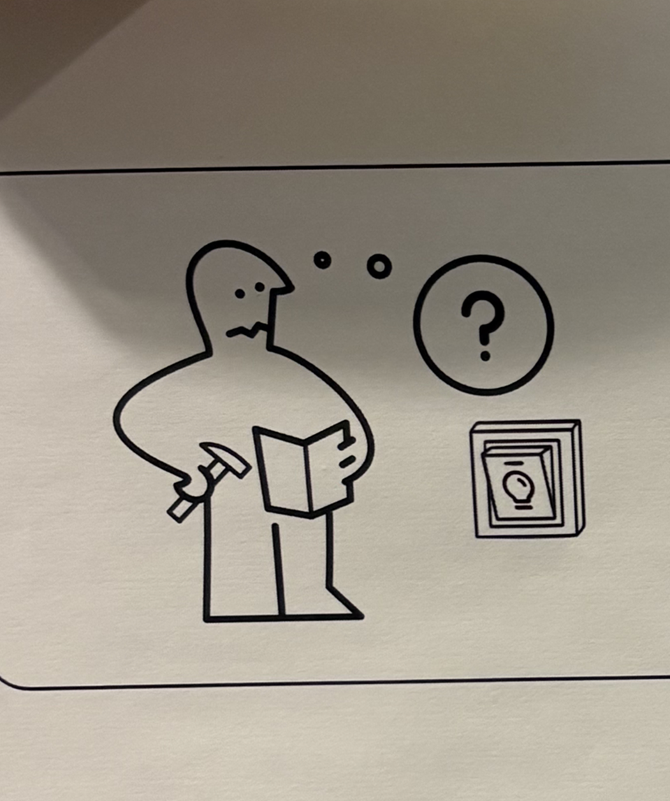 Illustrasjon av mann med bryter