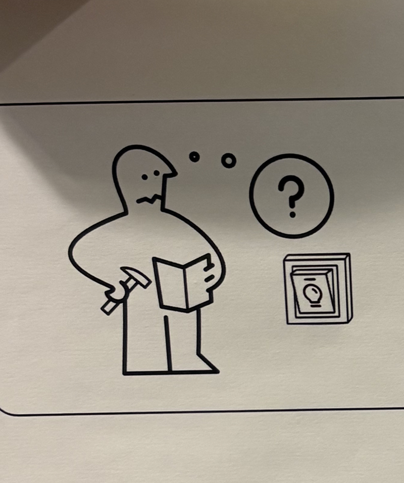 Illustrasjon av mann med bryter