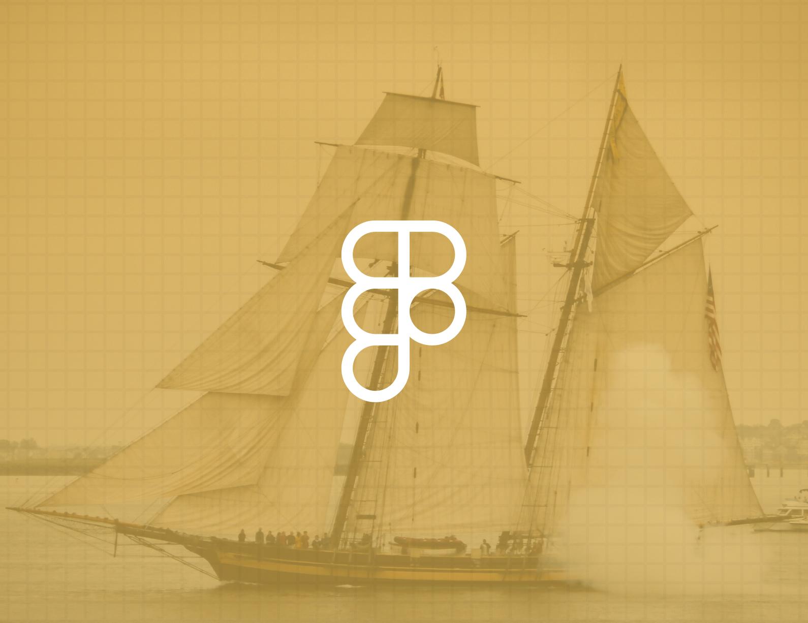 Gult fargefilter med et bilde av et skip. Hvit Figma-logo ligger oppå fargefilteret.