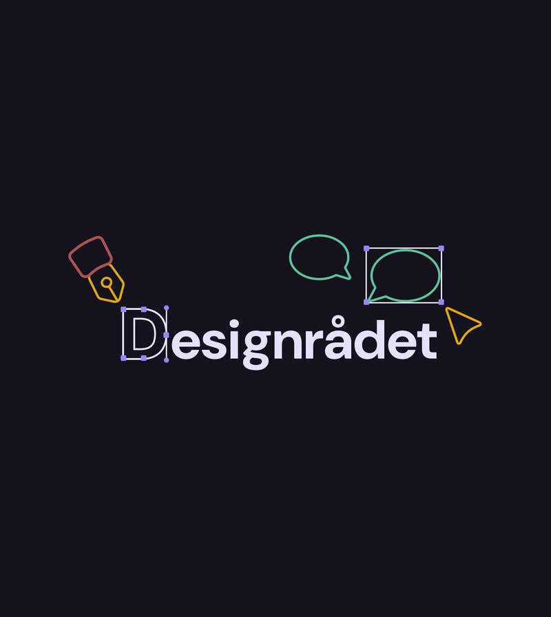 Grafisk illustrasjon med tittel Designrådet