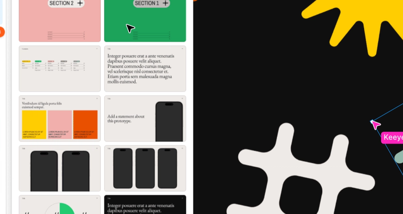 Skjermdump fra demo av Figma Slides.
