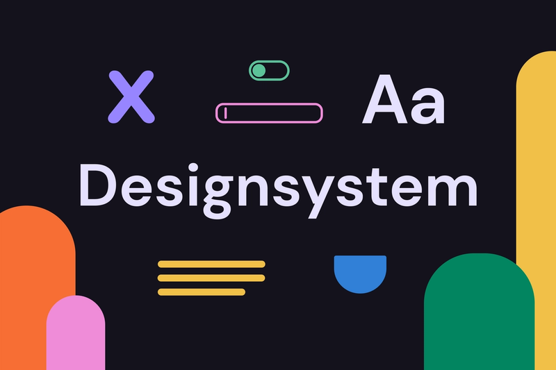 Grafisk illustrasjon av designsystem.