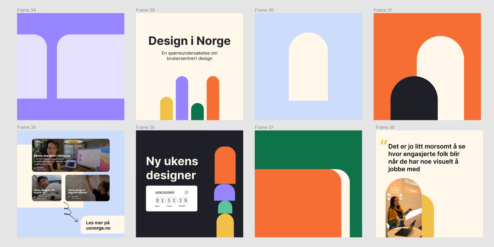 Profilelementer til den nye profilen