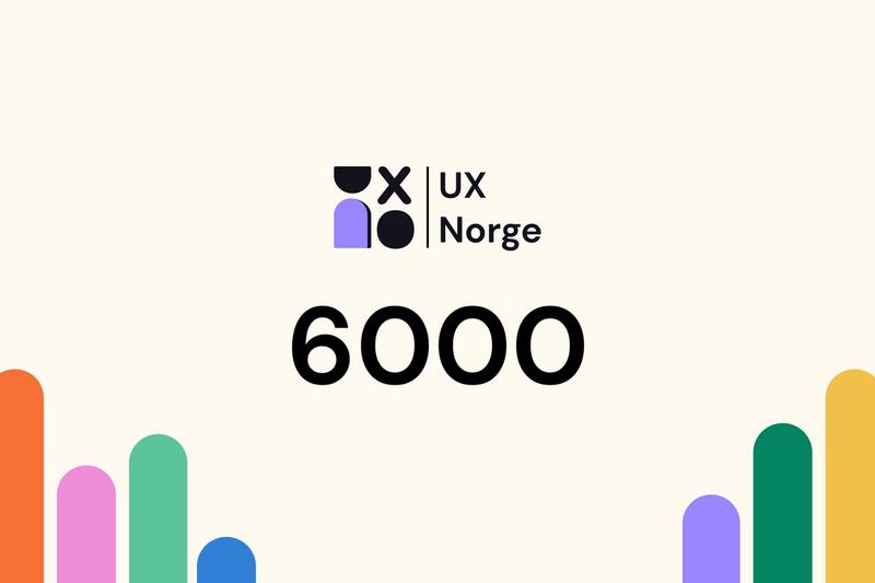 Illustrasjon med UX Norge-logo og 6000