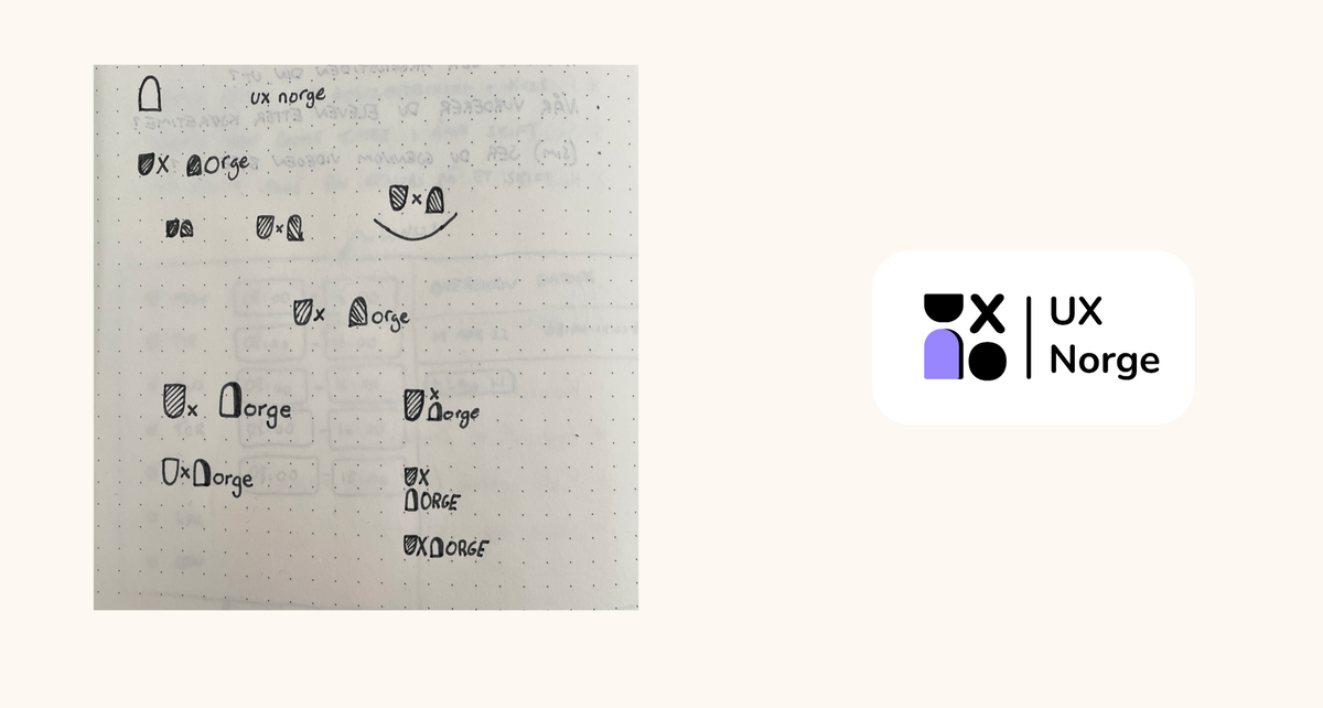 Fra små doodles til ferdig logo