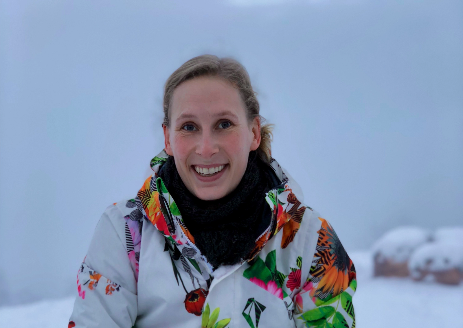 Emmy Reehorst ute i snøen