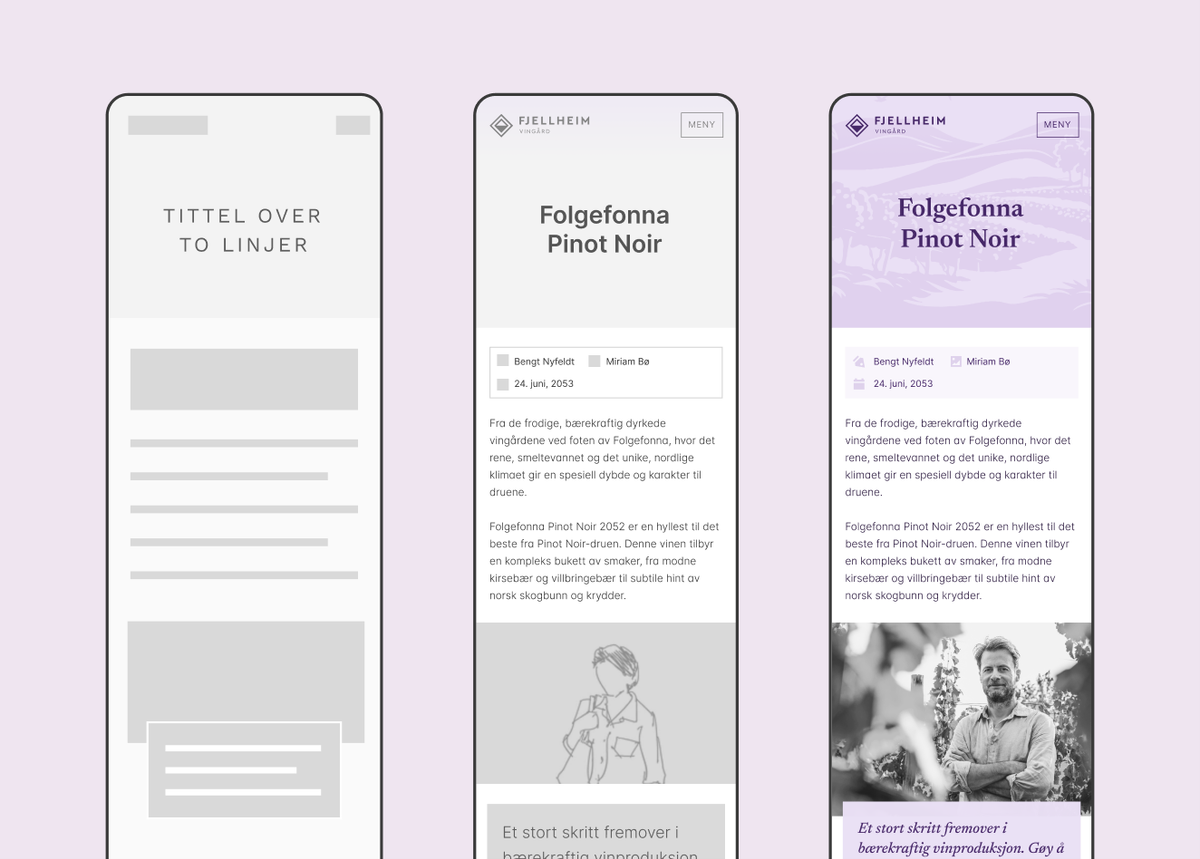 Illustrasjon over designfaser