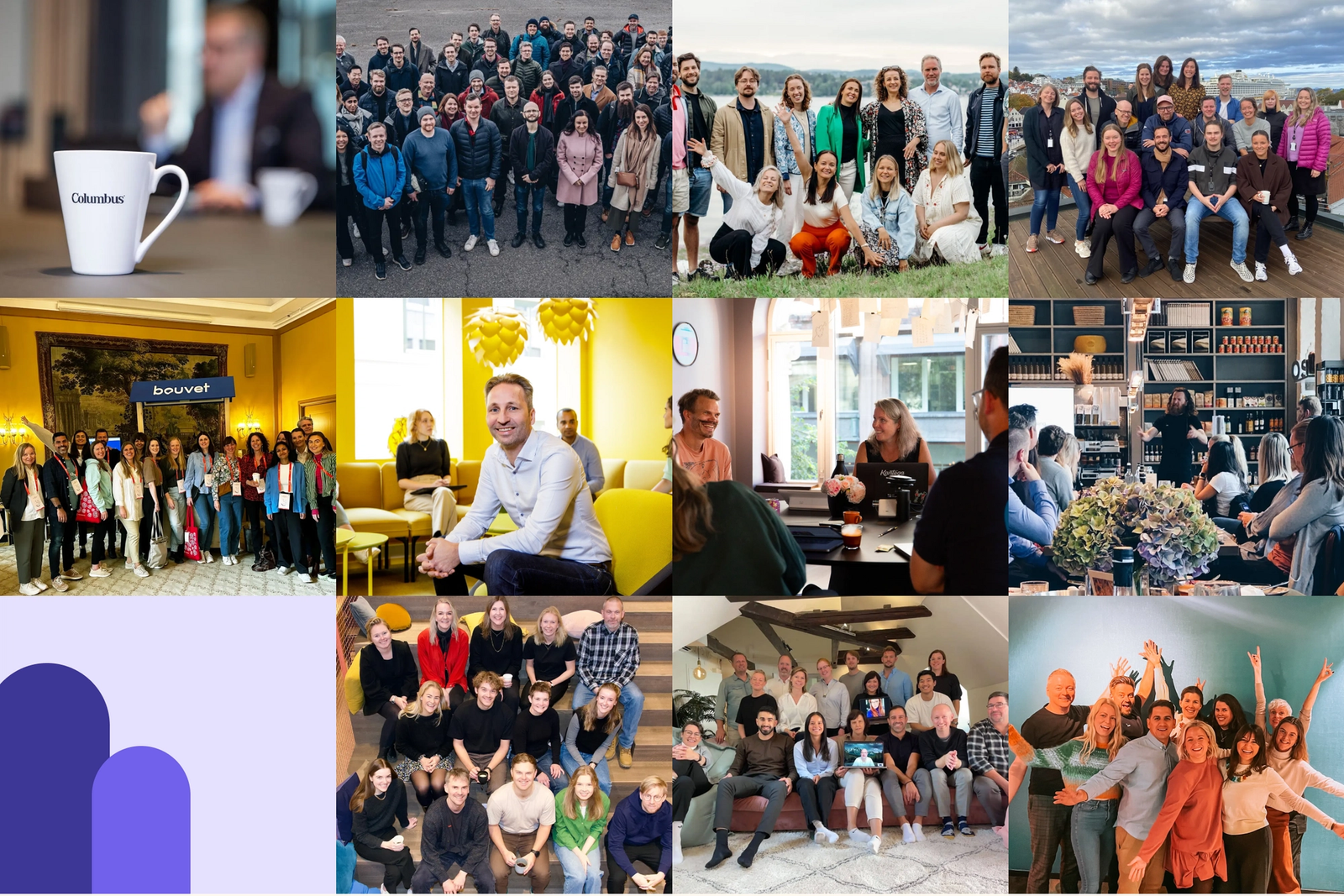 Bilder av folk og støttespillere