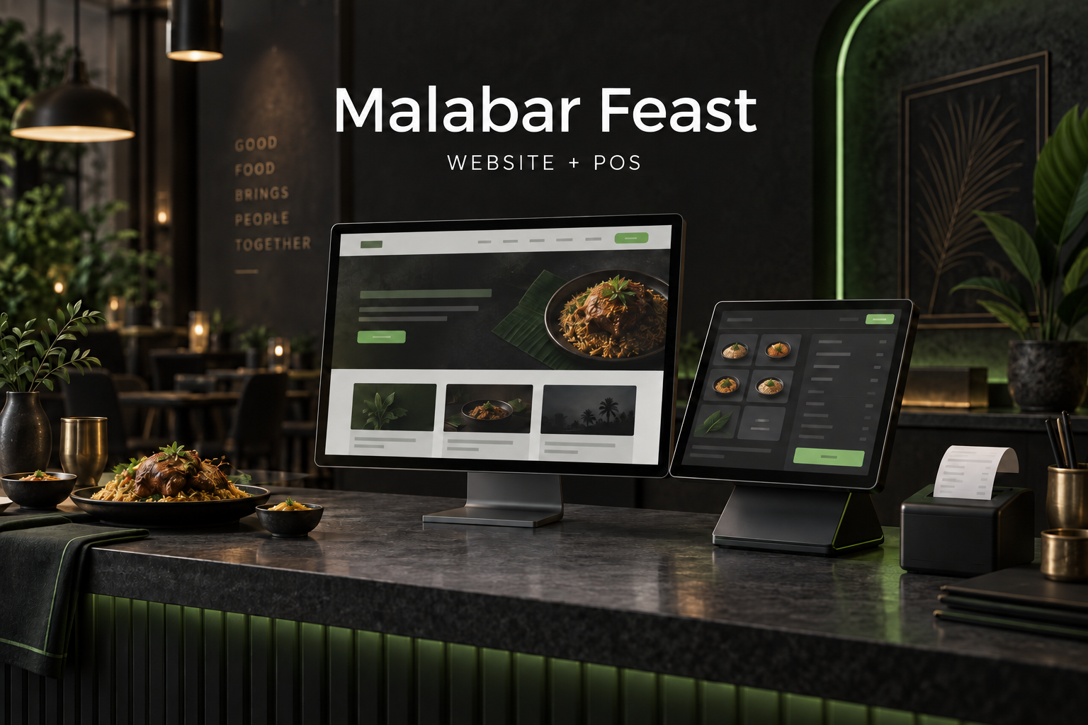 Malabar Feast restaurant POS system and website project cover