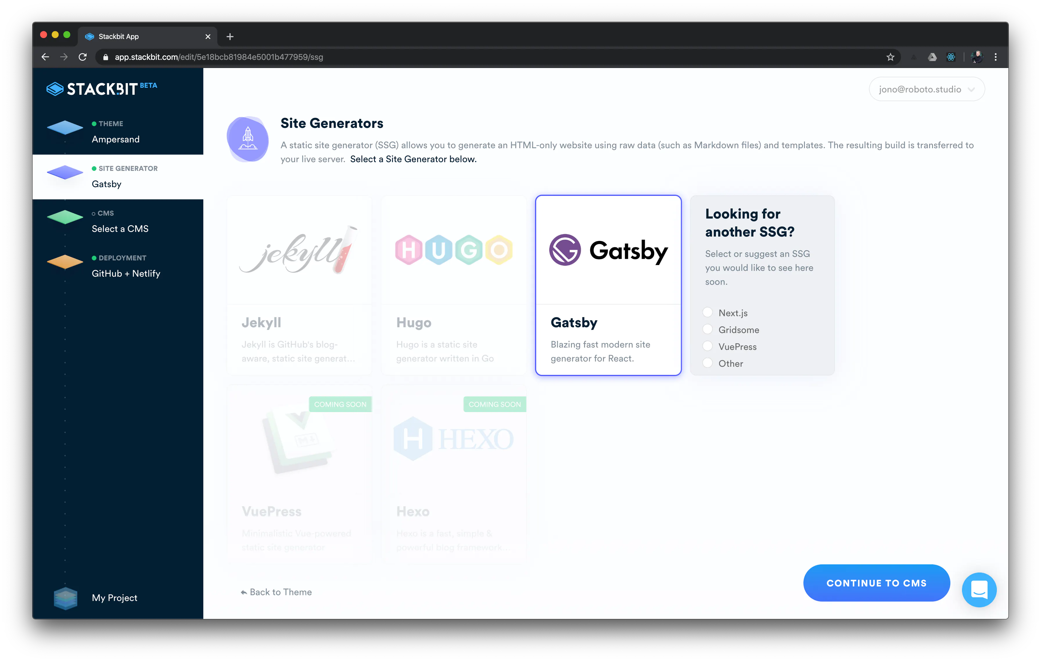 Choosing a generator