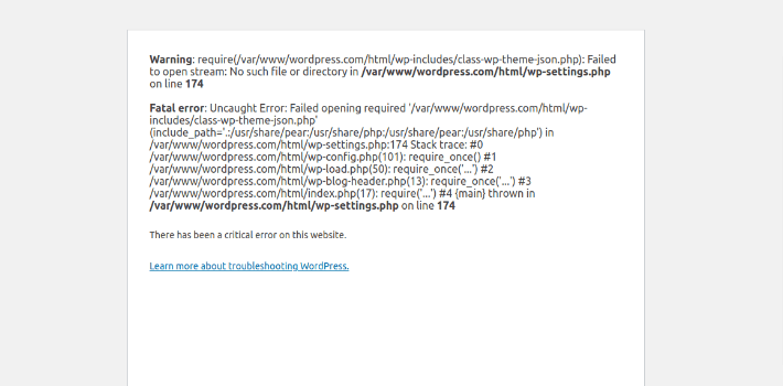 It's a Wordpress Error, it's the one that always comes up when you change the theme and it all goes to hell